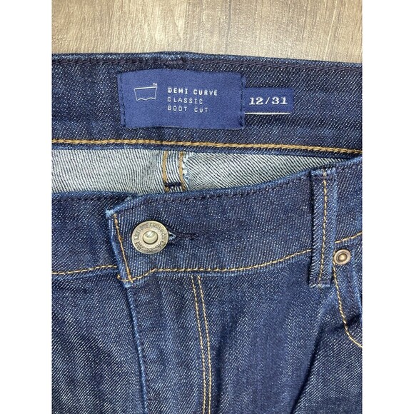 Levis Demi Curve 12M Classic Bootcut Womens 34x32 Dark Denim Blue Jeans - Picture 6 of 10